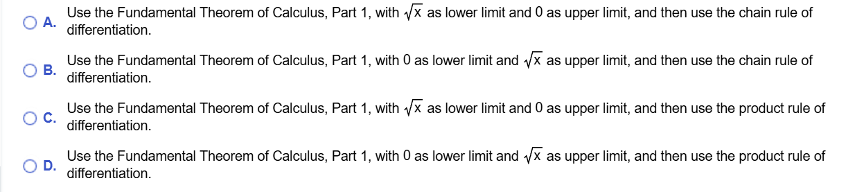 Which of the following is the correct way to find