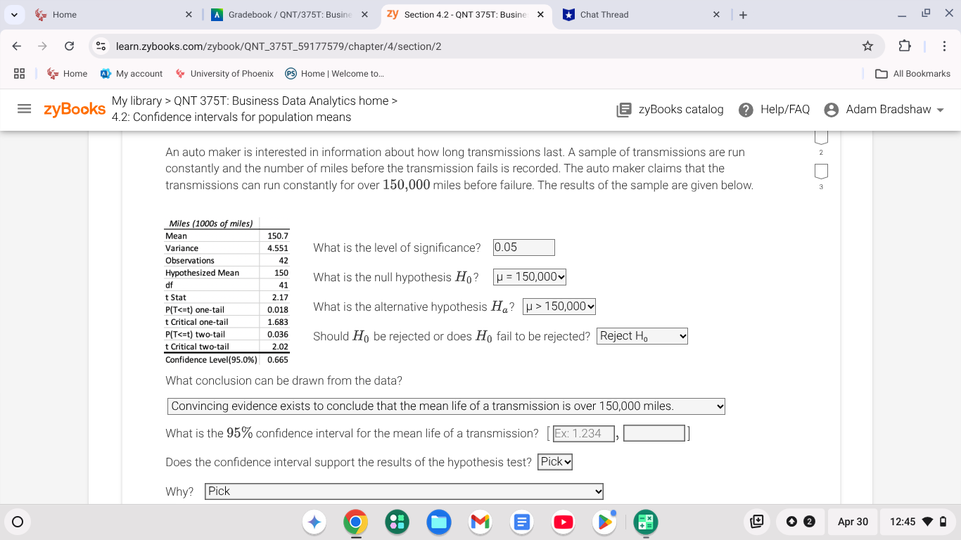 An auto maker is interested in information about