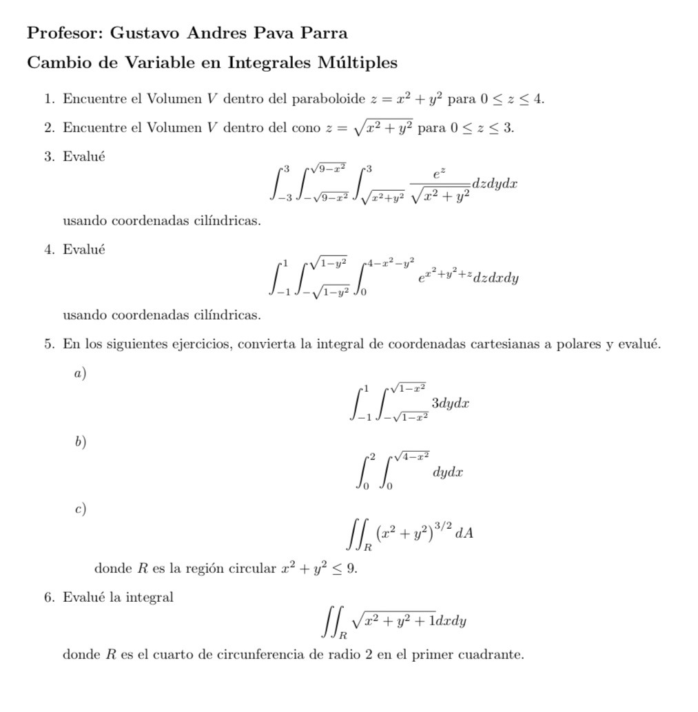Resolver cada ejercicio paso a paso, lo ms