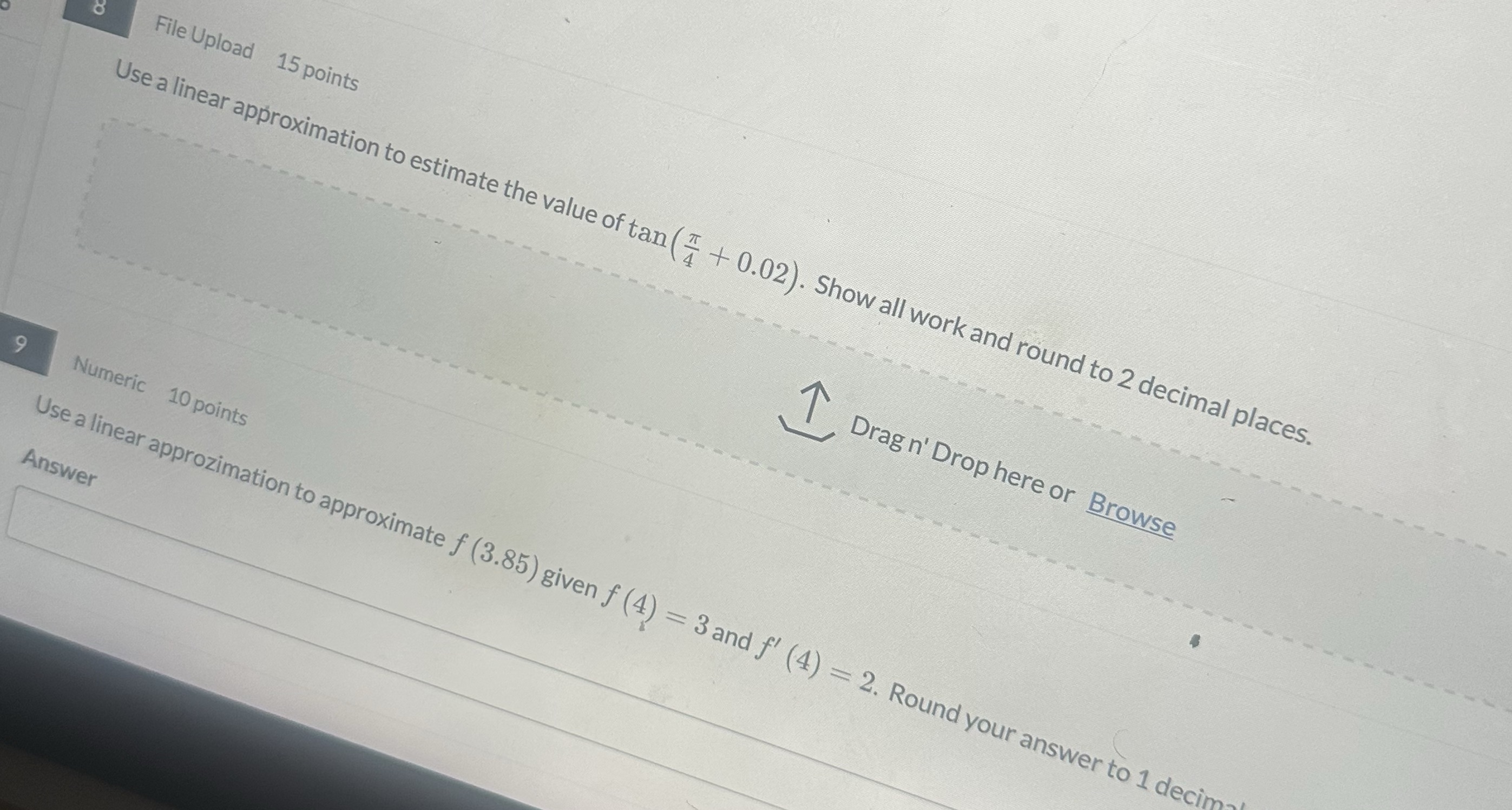 Help pls!! File Upload 15 points Use a linear