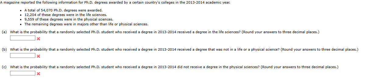 Just needing the answer to these three parts,