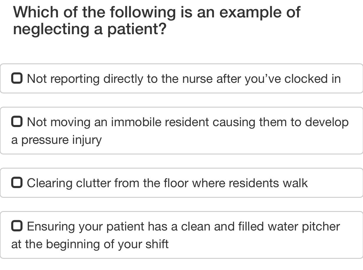 ? Which of the following is an example of