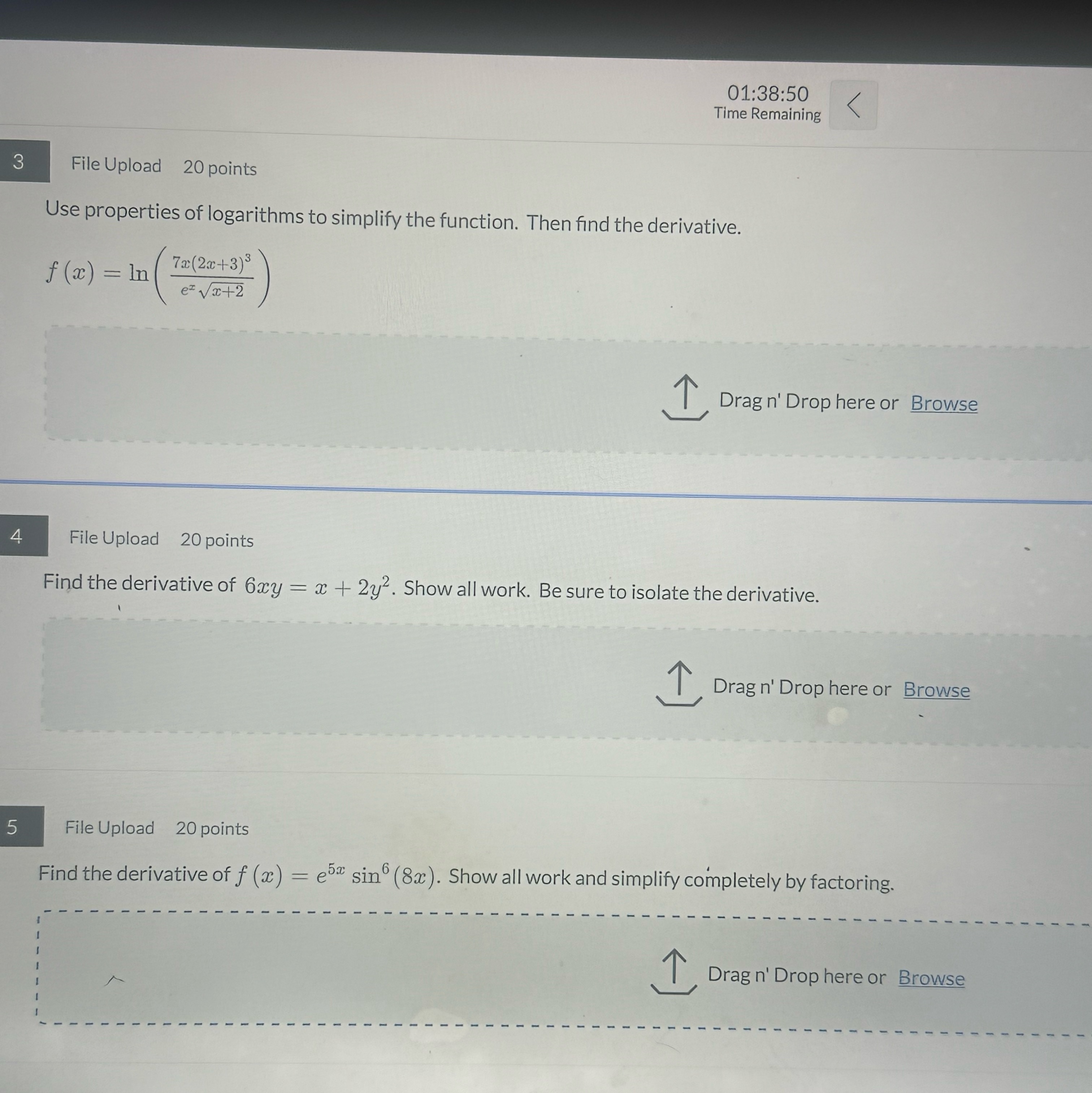 Pls help with these problems! 01:38:50 Time