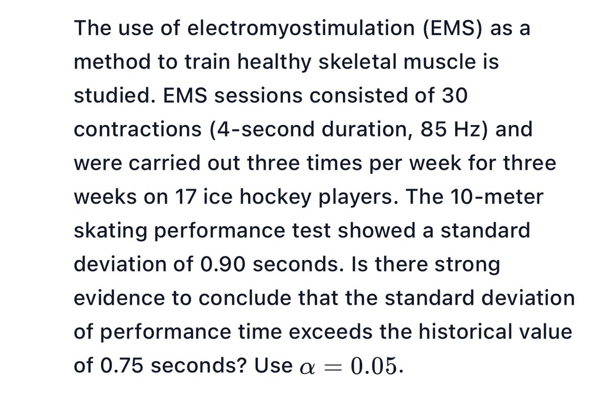 The use of electromyostimulation (EMS) as a