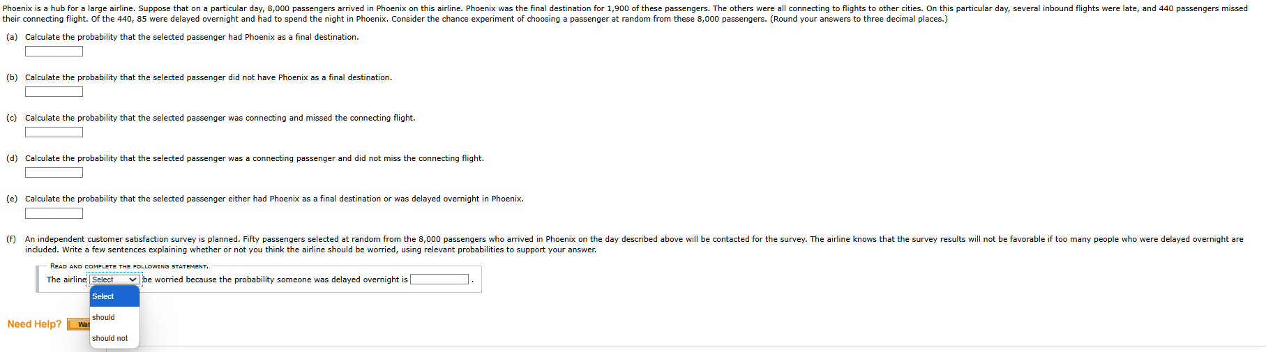 Phoenix is a hub for @ large airline. Suppose