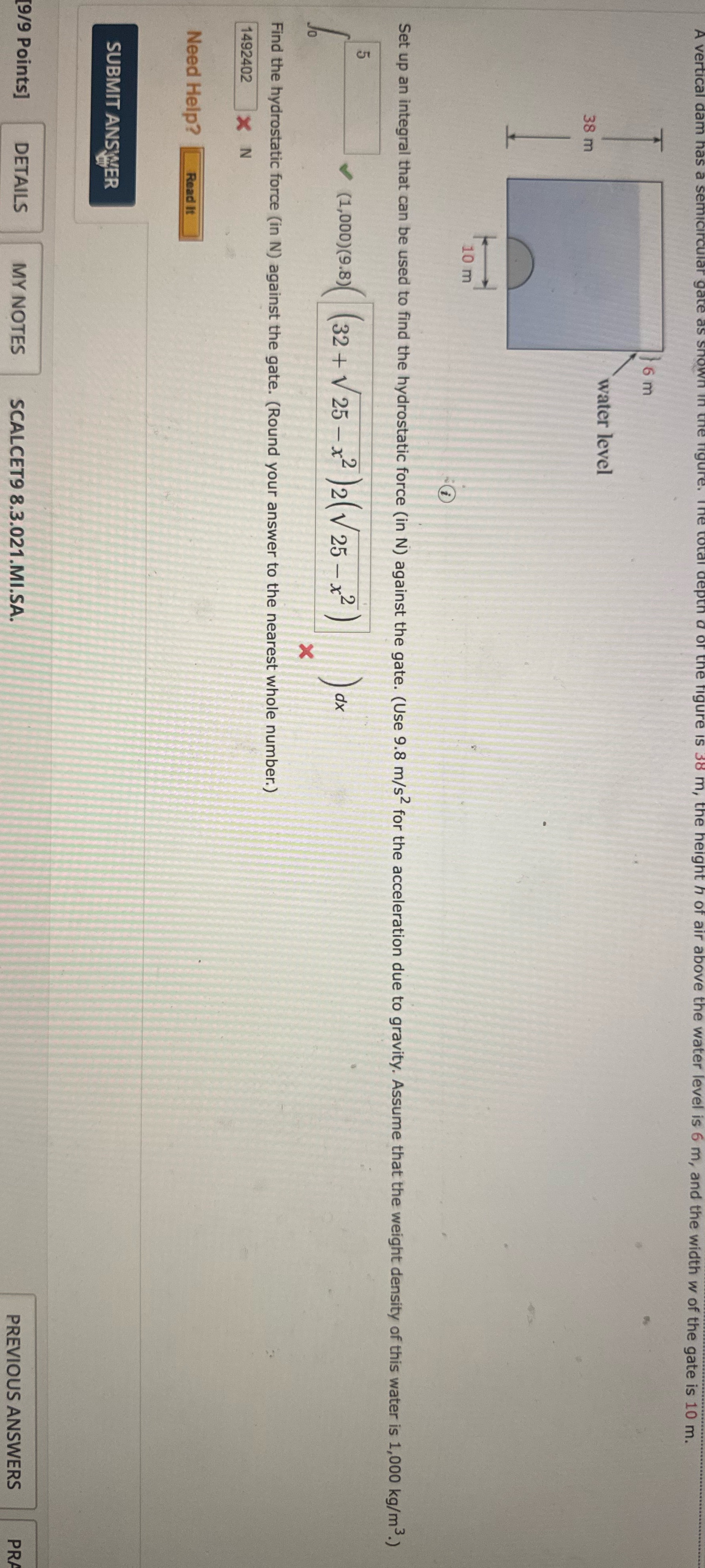 i cant figure out the answer el is 6 m, and the