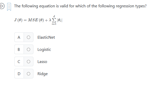 ? D The following equation is valid for which of