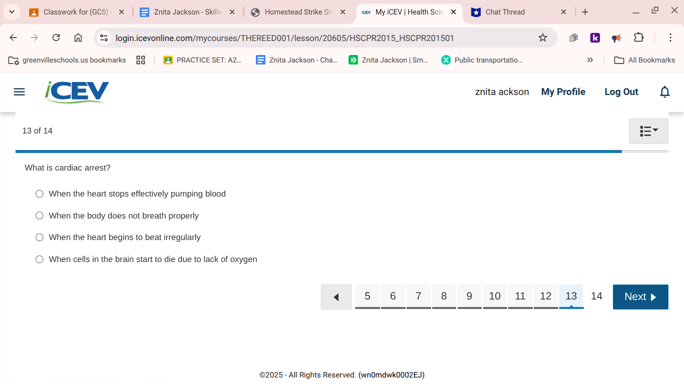 ? v Classwork for (GCS) | x _ Znita Jackson -