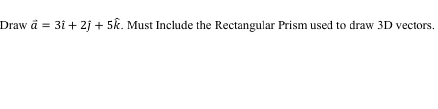 Solve Draw a = 31 + 2j + 5k. Must Include the