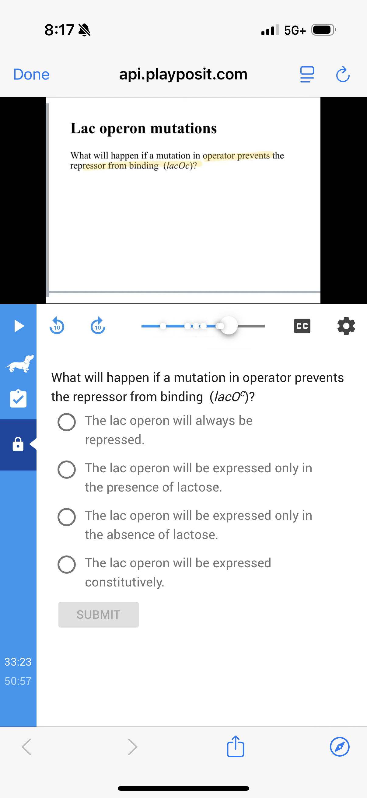? 8:17 A .01 5G+ Done api.playposit.com 2 C Lac