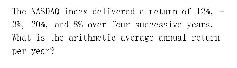 What is the arithmetic average annual return per