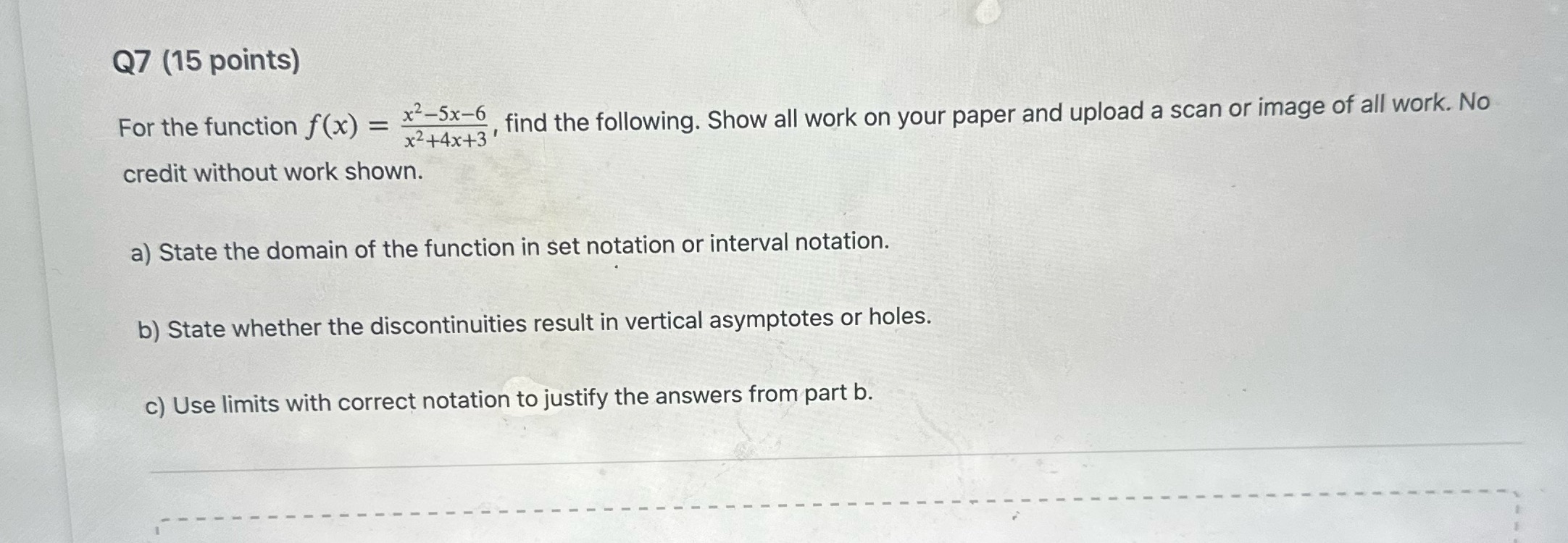 Please help with this question! Q7 (15 points)