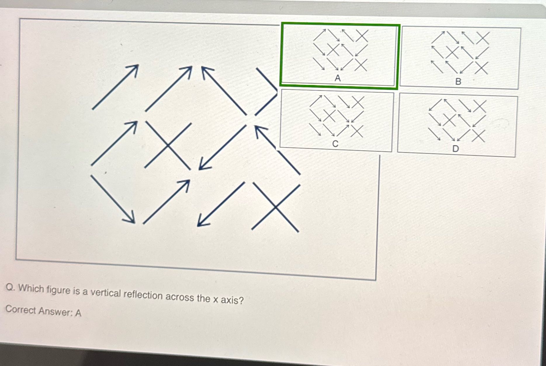 Please explain 7 A B X D X Q. Which figure is a
