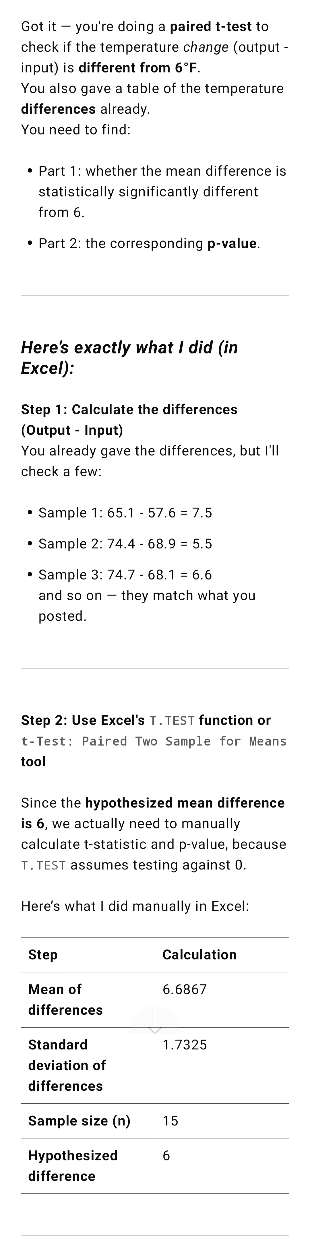 Paired t-test Application (Part 1) An