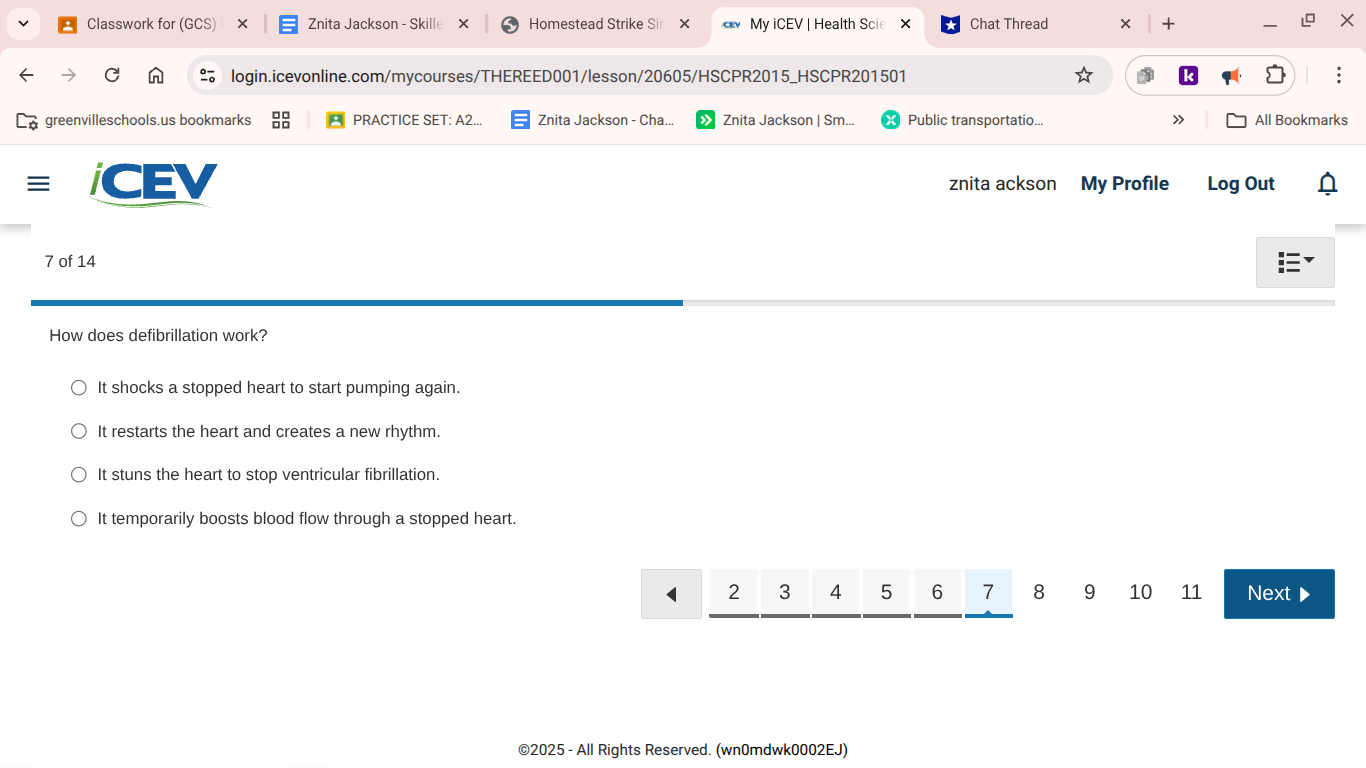 ? v Classwork for (GCS) | x _ Znita Jackson -