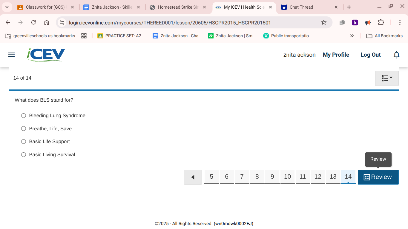 ? v Classwork for (GCS) | x _ Znita Jackson -