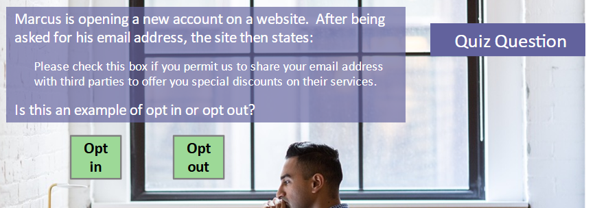 ? Marcus is opening a new account on a website.