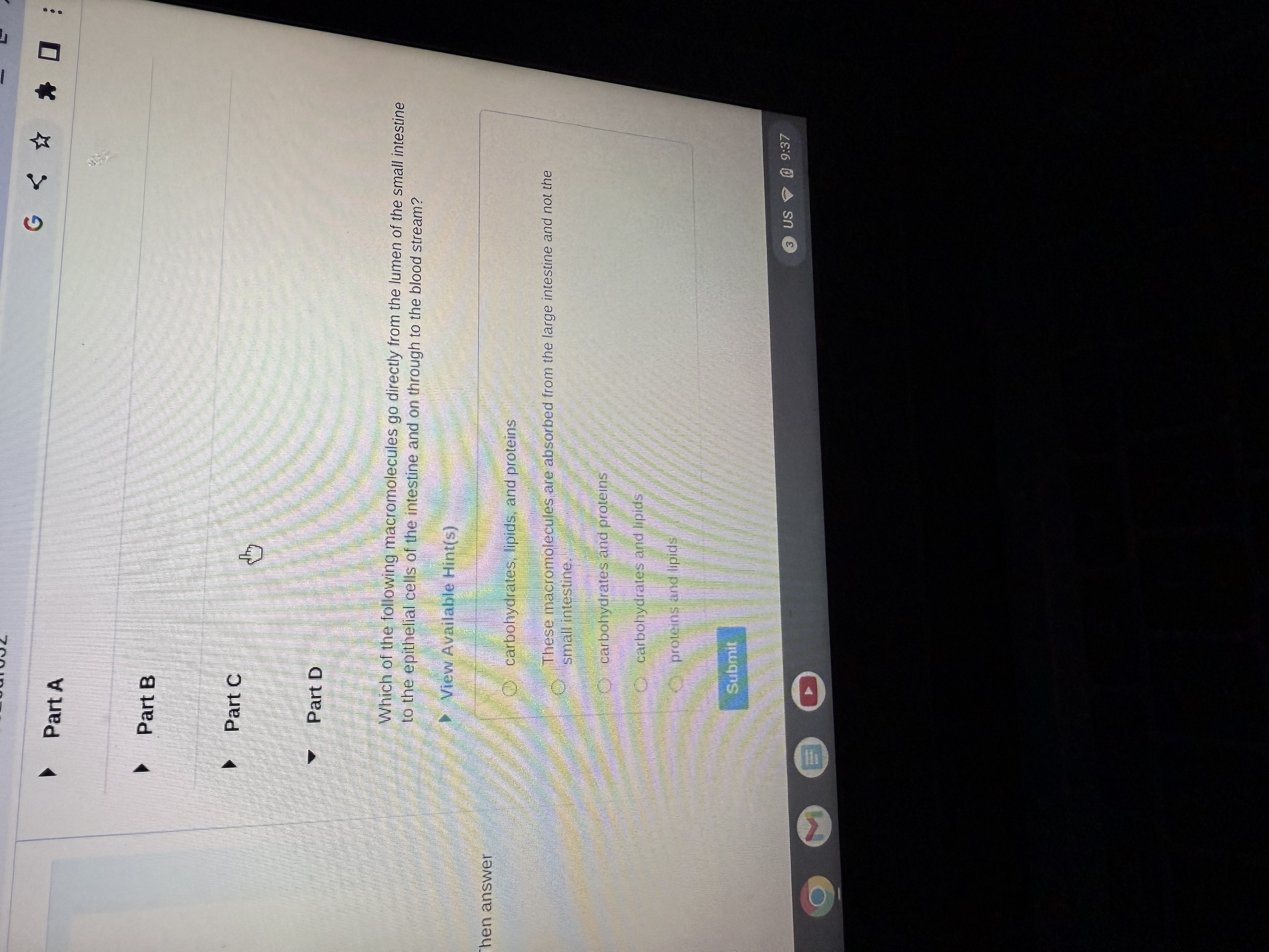 E G < * Part A : Part B Part C Part D Which of