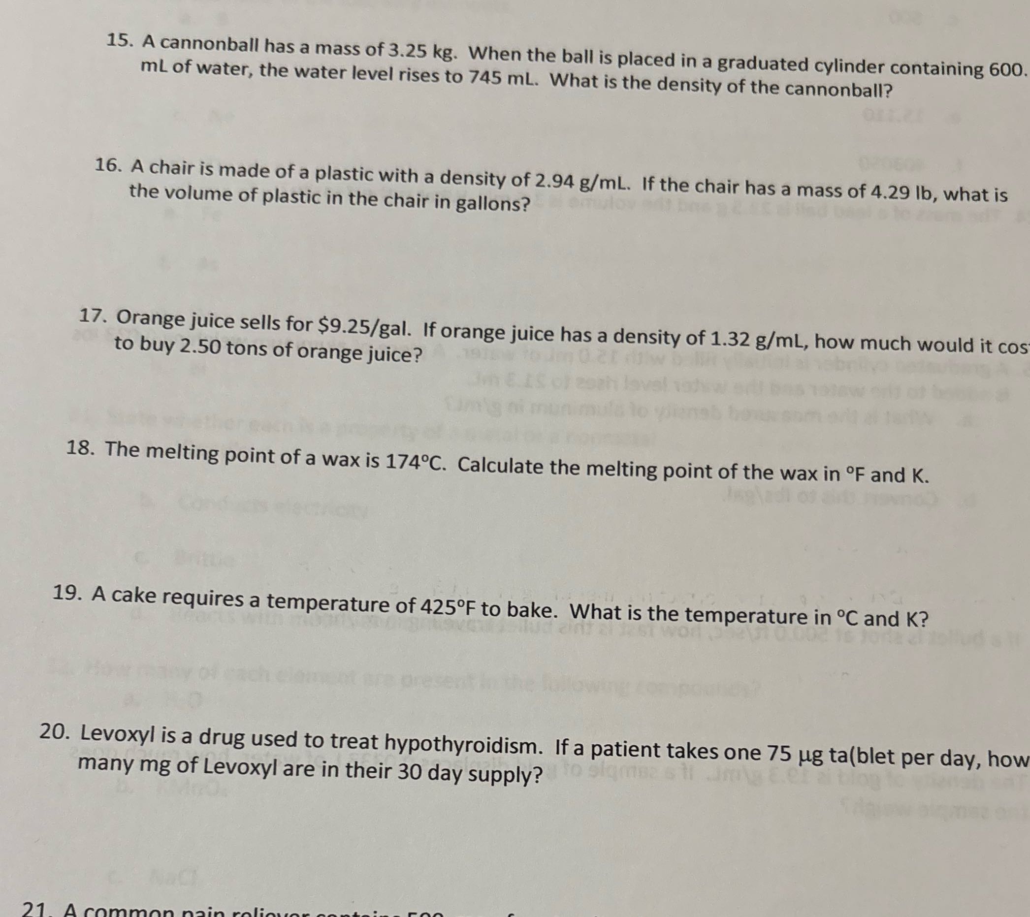 ? 15. A cannonball has a mass of 3.25 kg. When