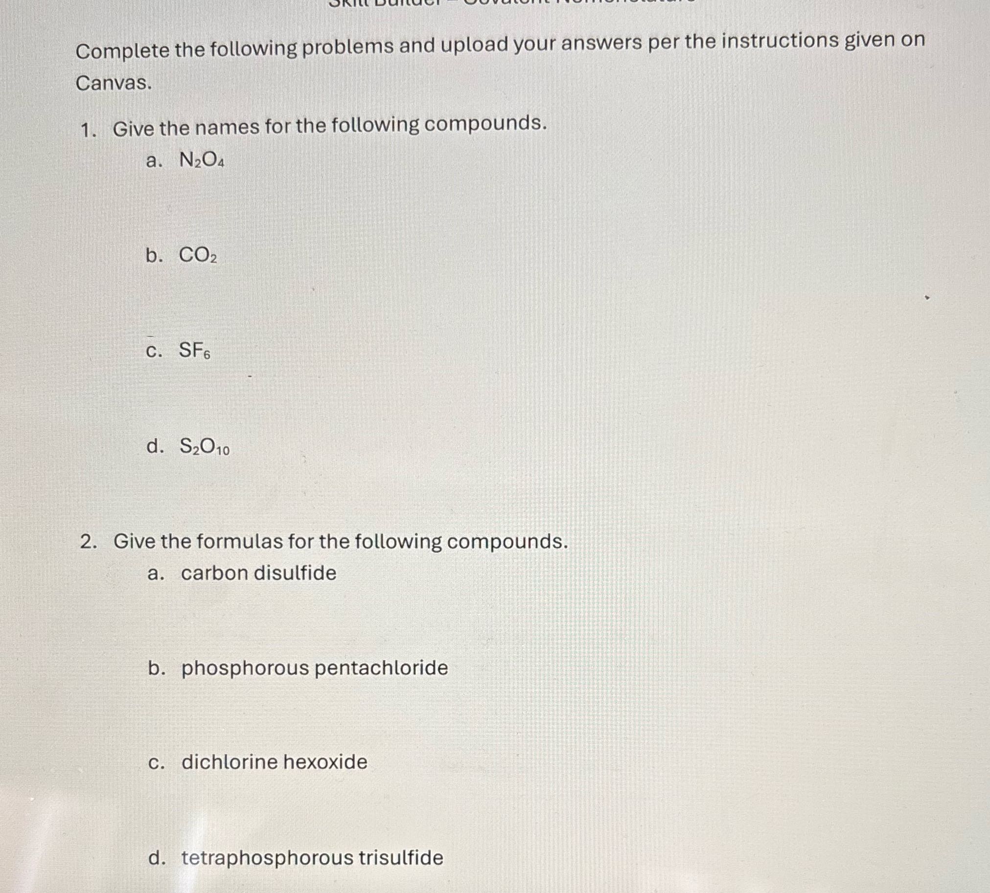 ? Complete the following problems and upload your