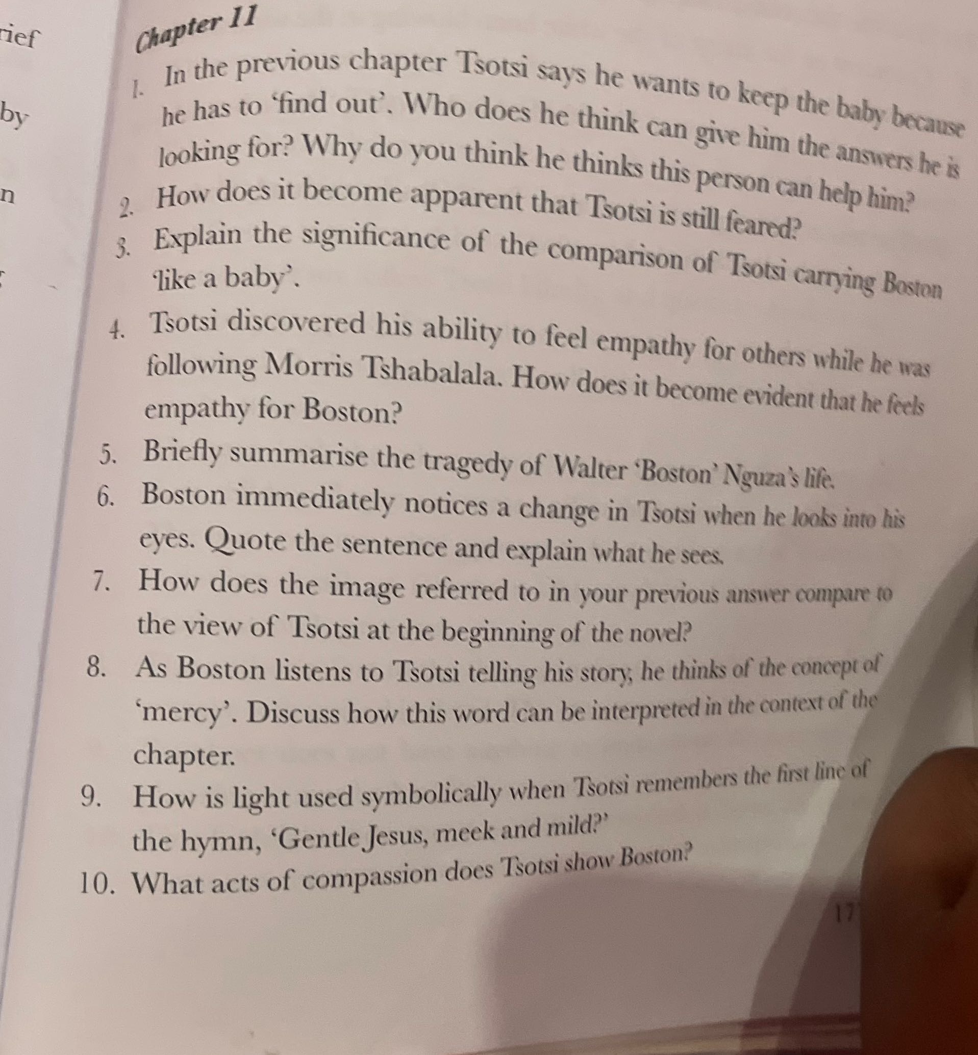 Answers please ief Chapter 1I In the previous
