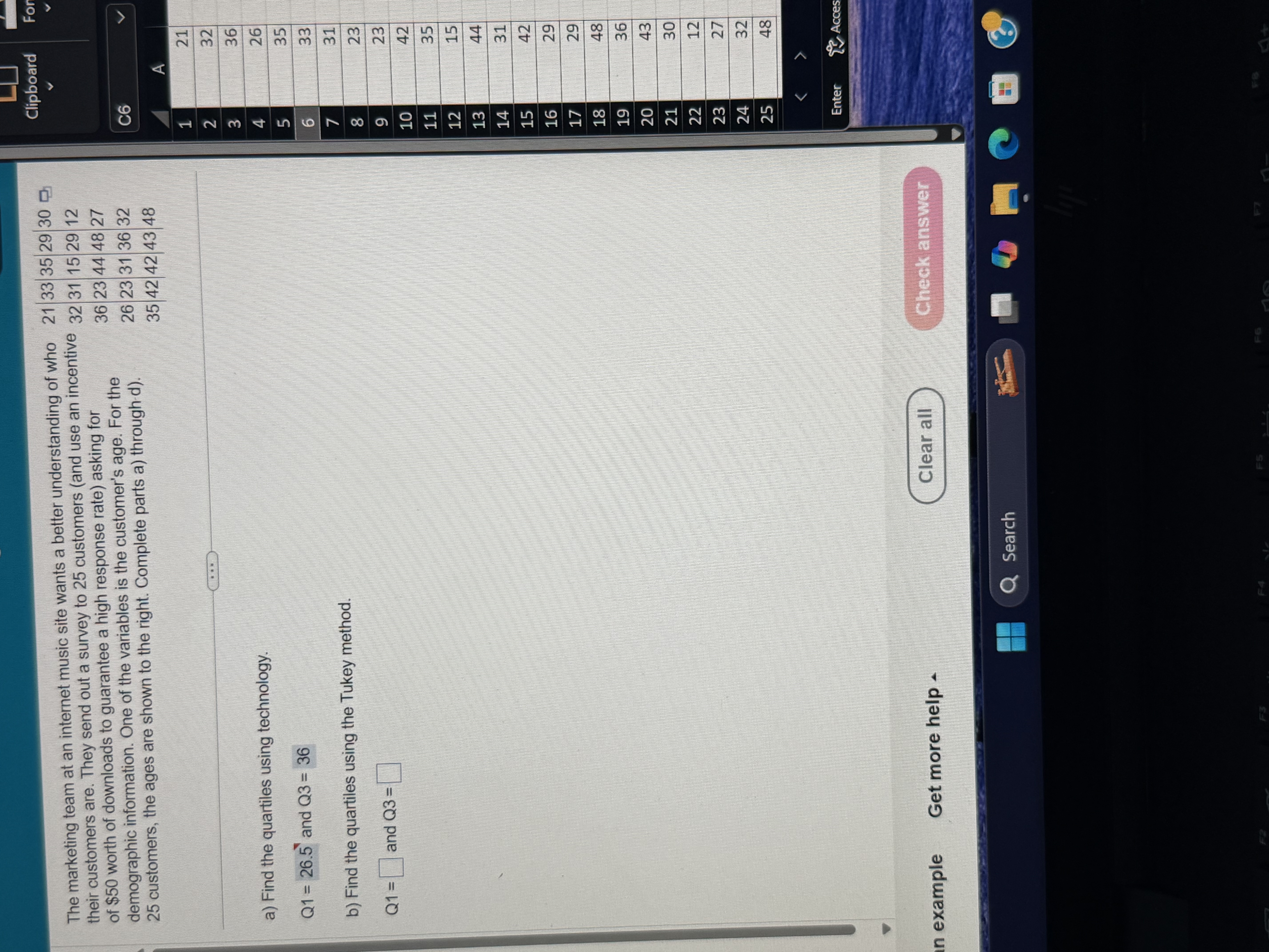 Find quartiles with turkey method LO Clipboard