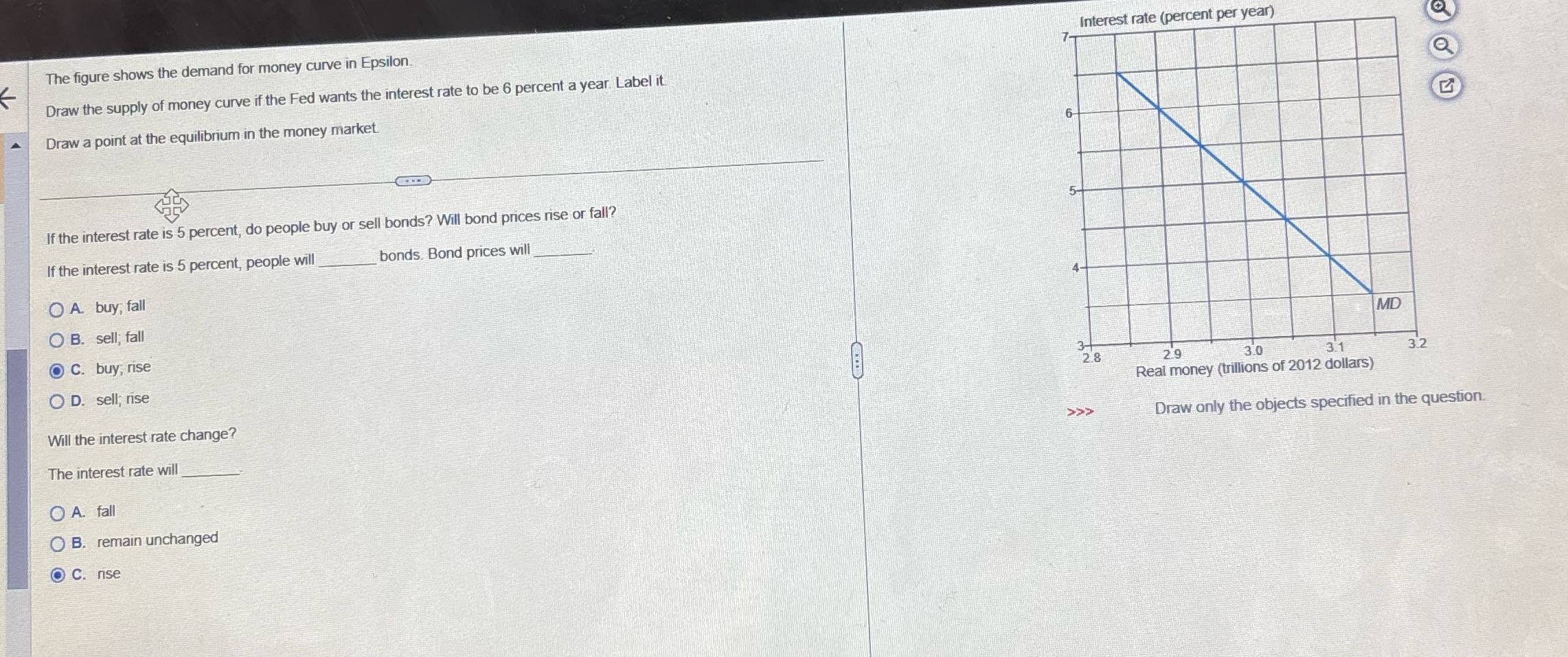 Please make a graph answers Interest rate