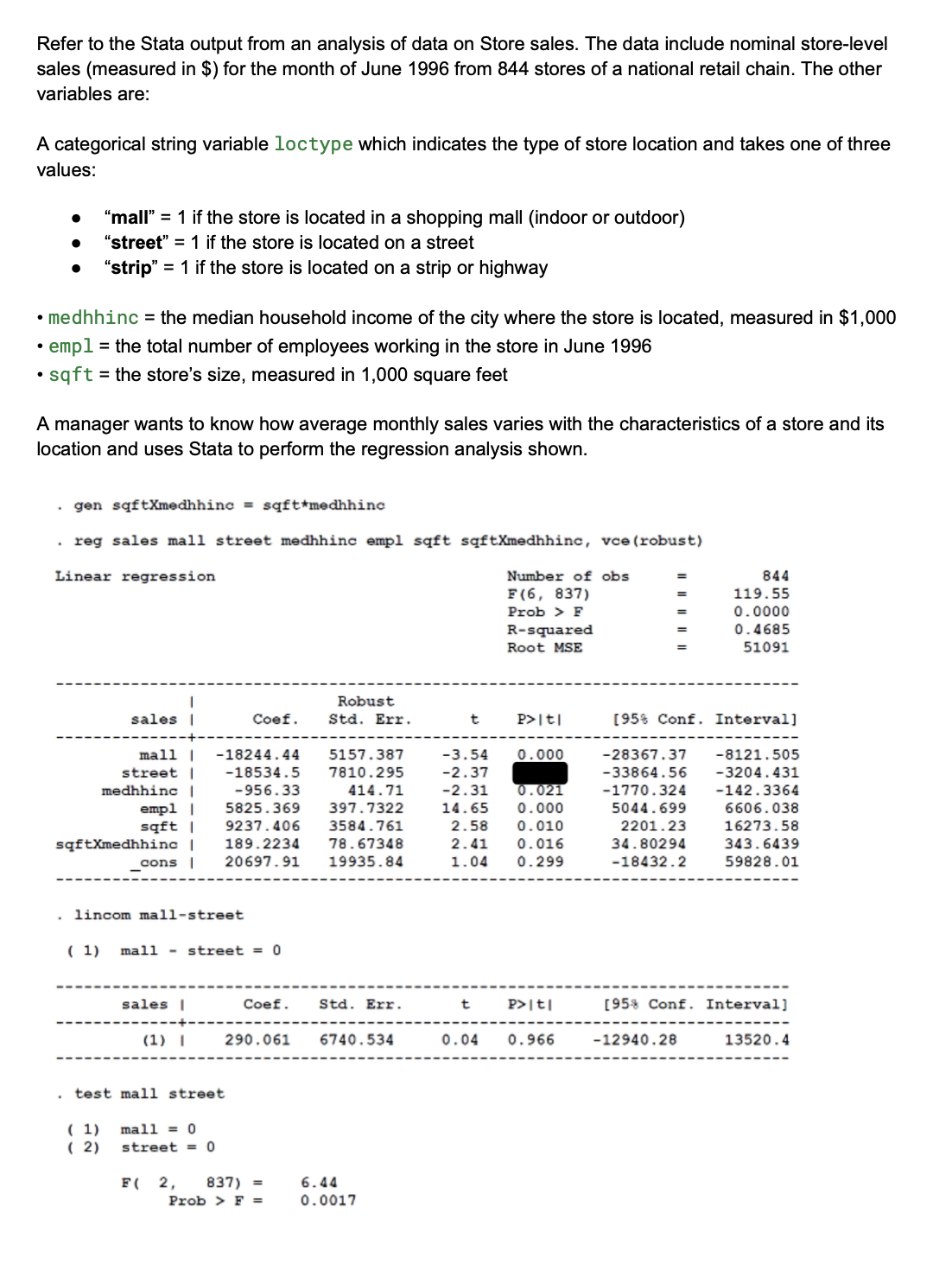 (a): Consider a store employing 10 workers