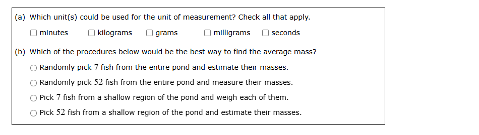 A scientist wants to find the average mass of