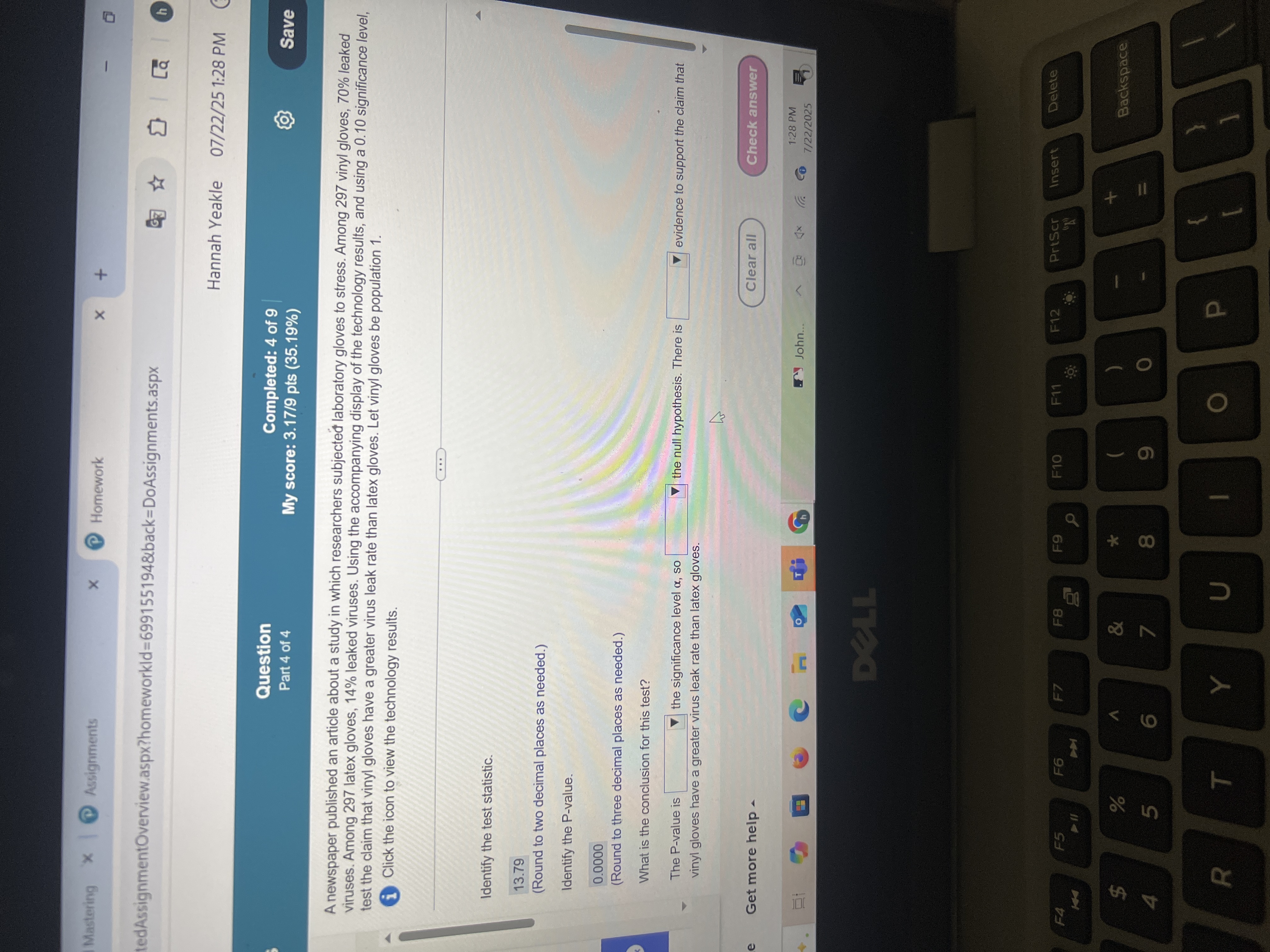 Mastering * Assignments X Homework X