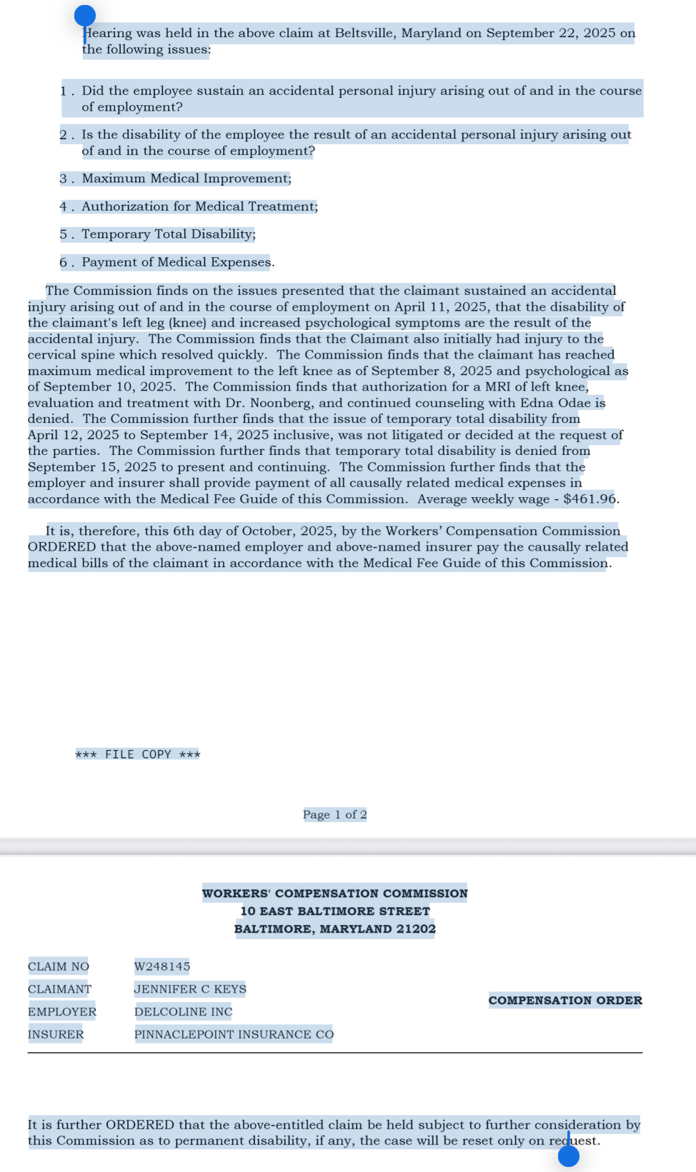 What does this mean earing was held in the above