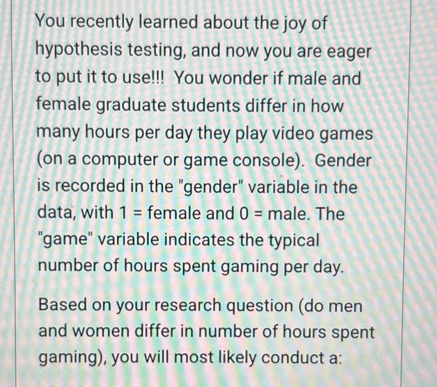 Which is test variable and grouping variable. You