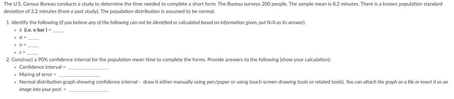 The U.S. Census Bureau conducts a study to