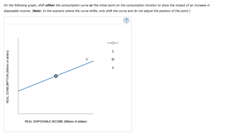 answer graph On the following graph, shift either
