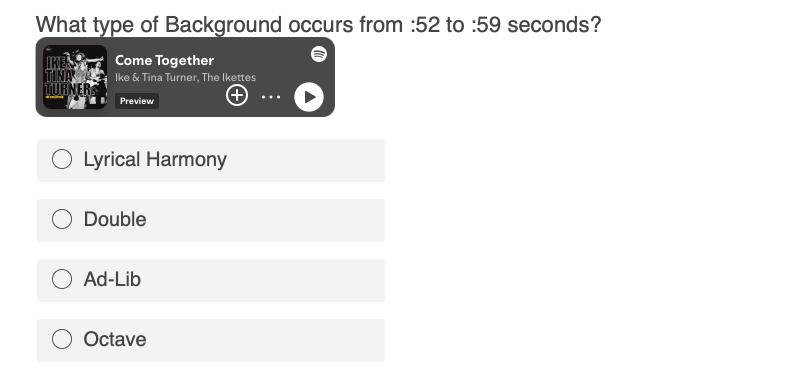 ? What type of Background occurs from :52 to :59
