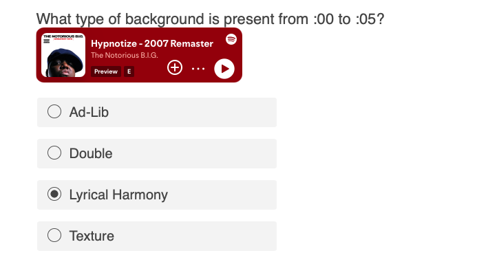 ? What type of background is present from :00 to