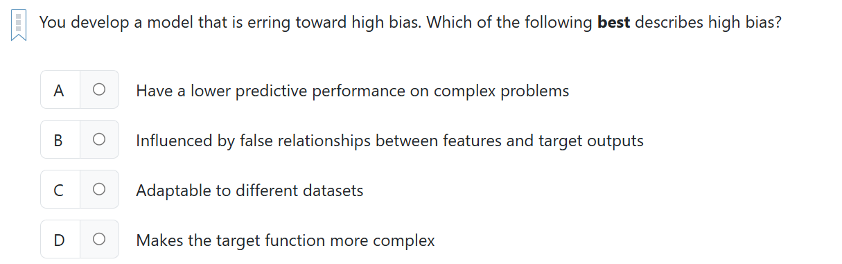 ? Al You develop a model that is erring toward