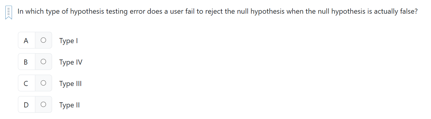 ? In which type of hypothesis testing error does