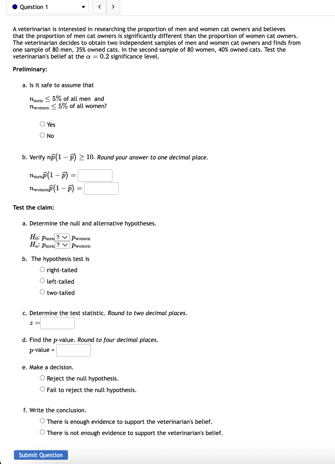 @ Question 1 v < |  style=