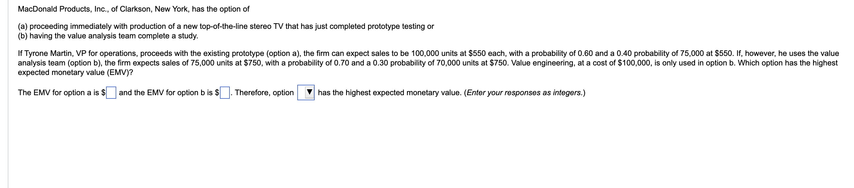 MacDonald Products, Inc., of Clarkson, New York,