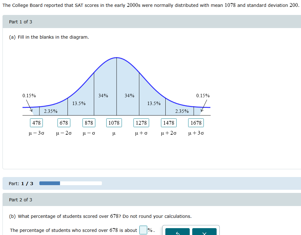 (b)What percentage of students scored over 678?