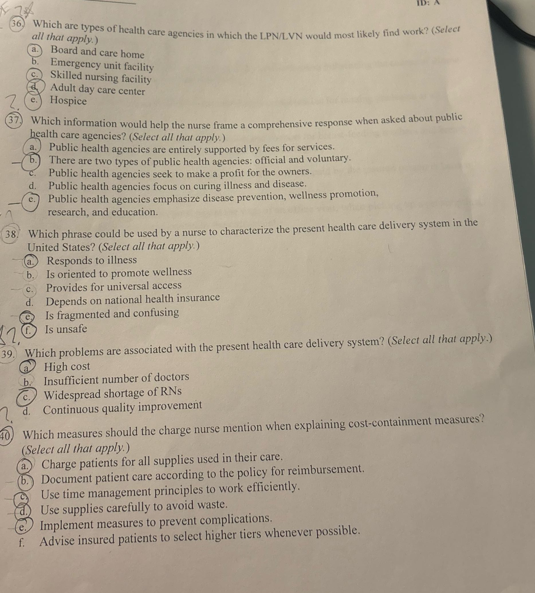 ? 36. all that apply.) Which are types of health