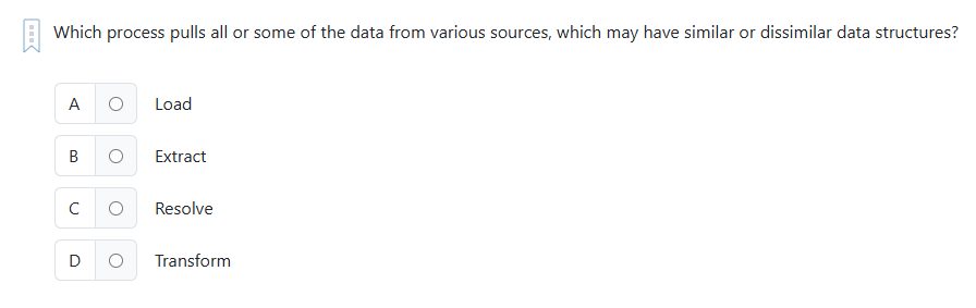 ? Which process pulls all or some of the data