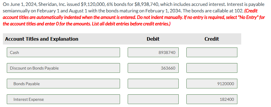 explain On June 1, 2024, Sheridan, Inc. issued
