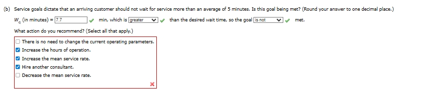 (b)Service goals dictate that an arriving