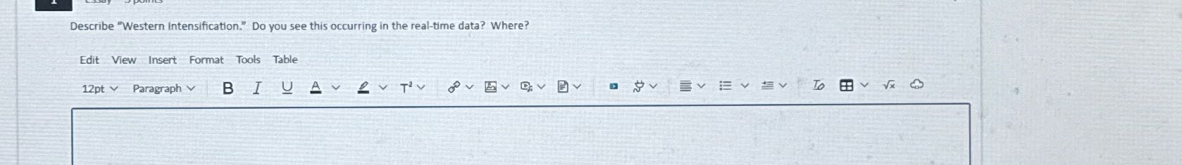? Describe "Western Intensification." Do you see