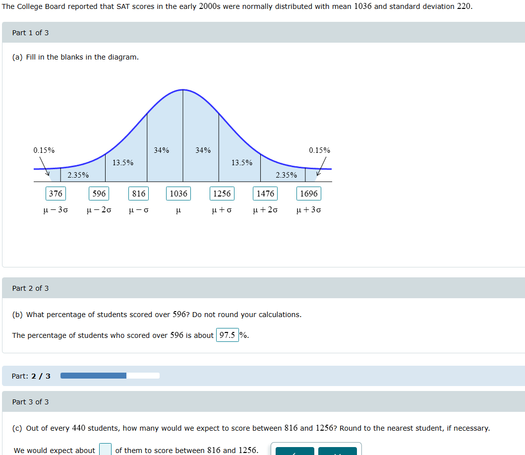 (c)Out of every 440 students, how many would we