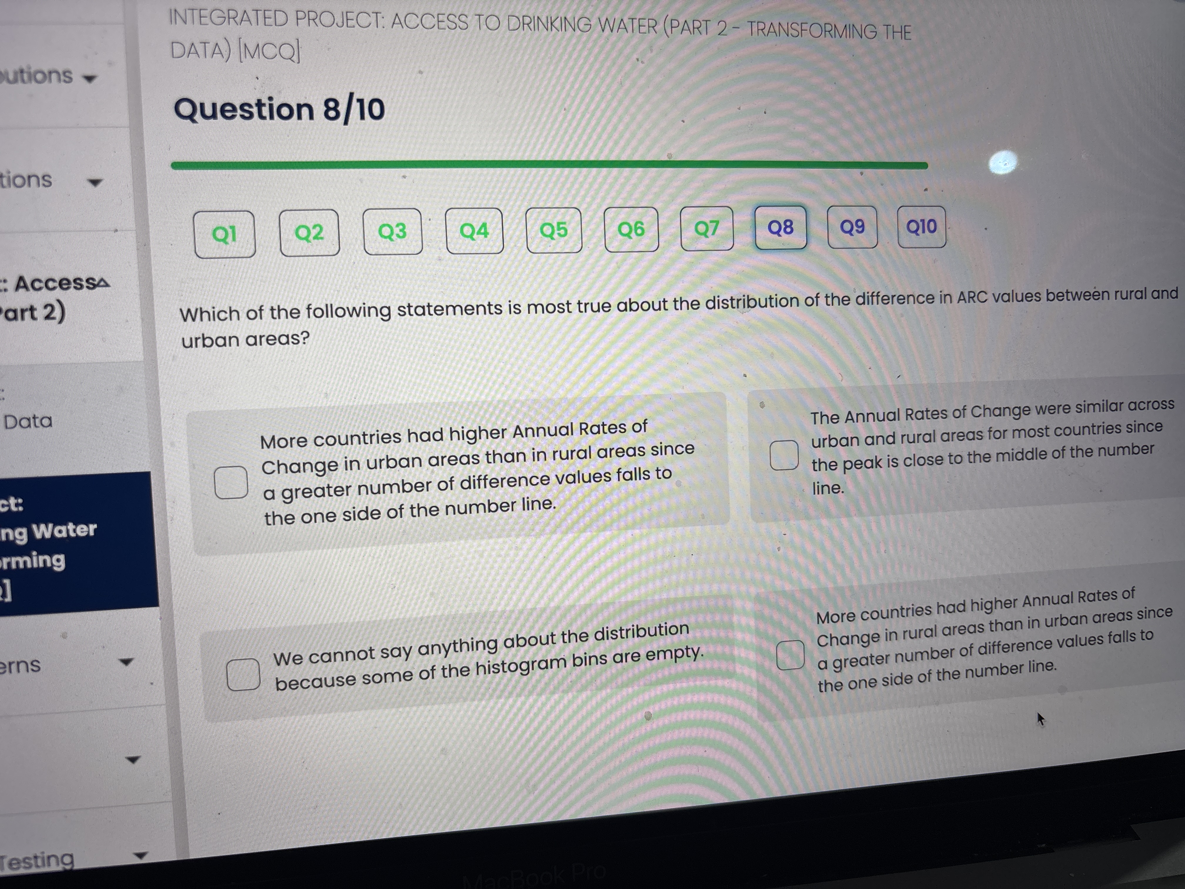 DATA) |MCQ) INTEGRATED PROJECT: ACCESS TO