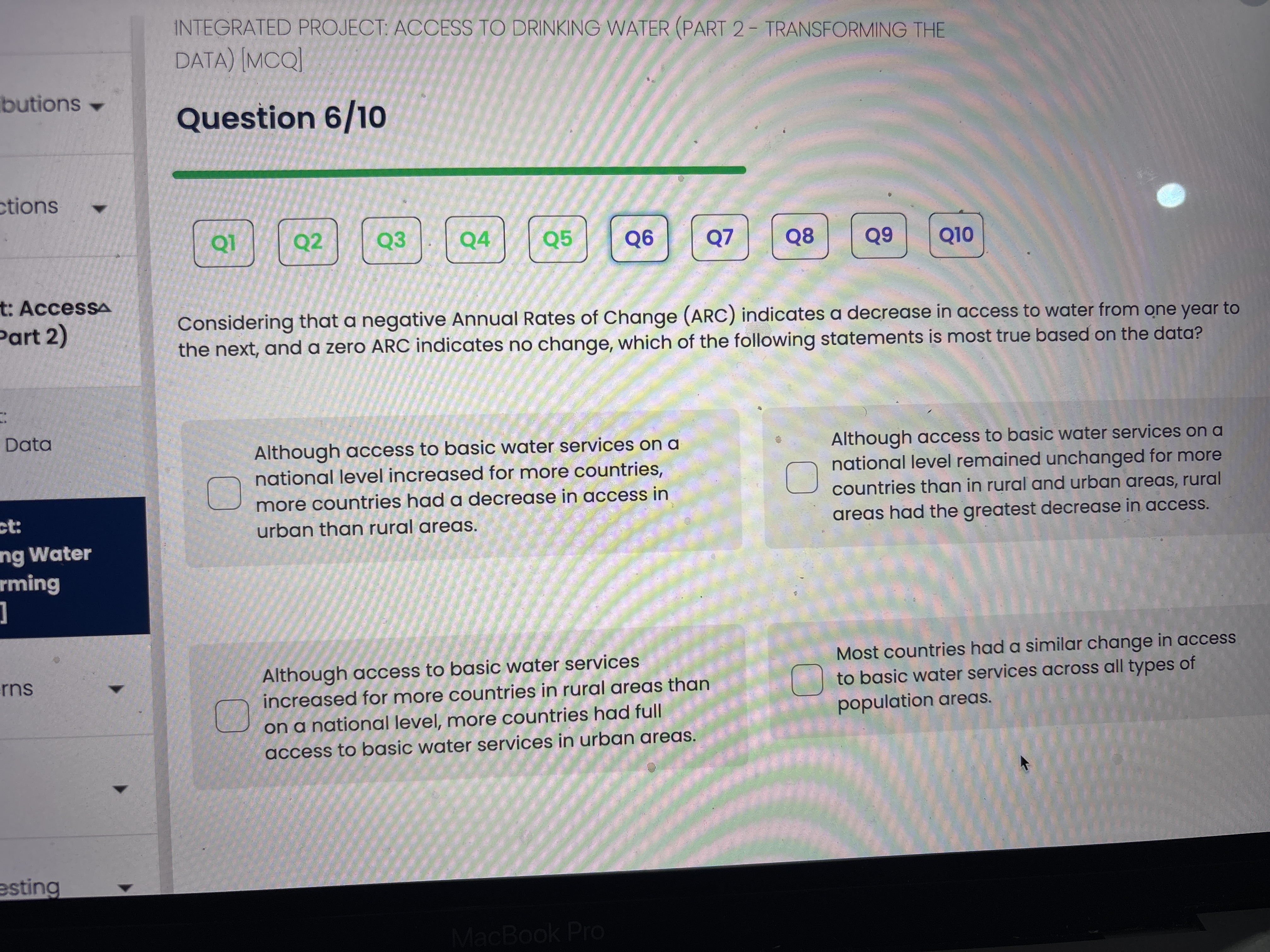 INTEGRATED PROJECT: ACCESS TO DRINKING WATER