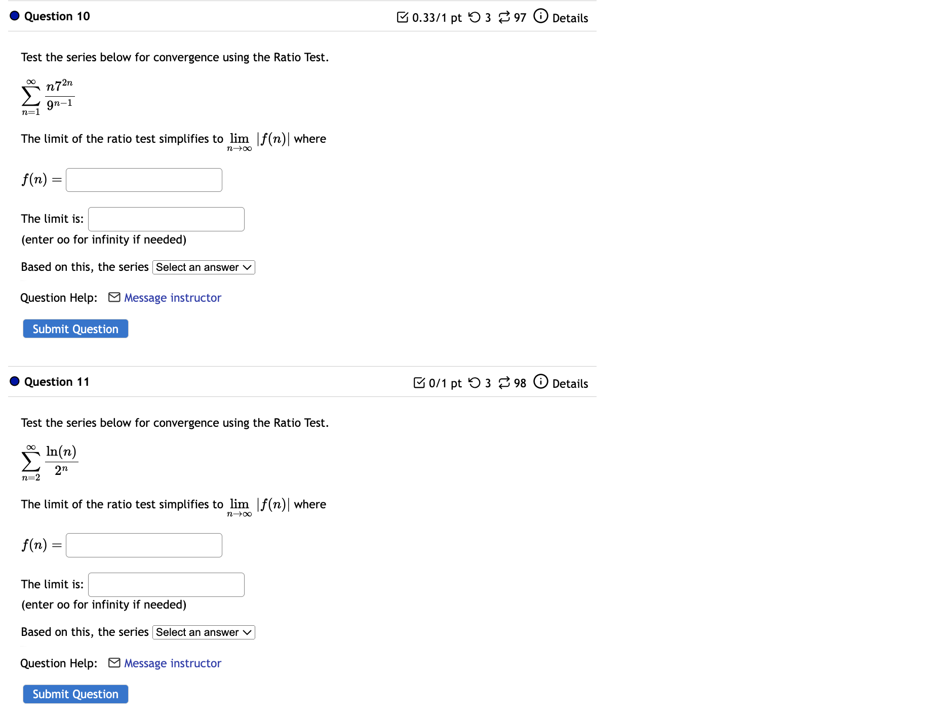 Solve . Question 10 0.33/1 pt 9 3 2 97 0 Details